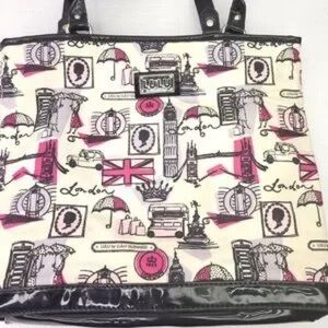 Lulu by Lulu Guinness London Purse Handbag White Black